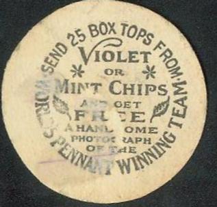 1912 Colgan's Chips Red Borders (E270-1) #NNO Hugh Jennings Back