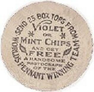 1912 Colgan's Chips Red Borders (E270-1) #NNO Ed Konetchy Back