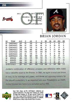 2002 Upper Deck #266 Brian Jordan Back