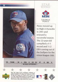 2002 Upper Deck #18 George Perez Back