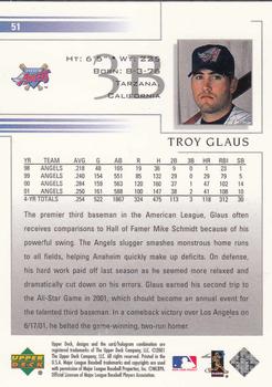 2002 Upper Deck #51 Troy Glaus Back