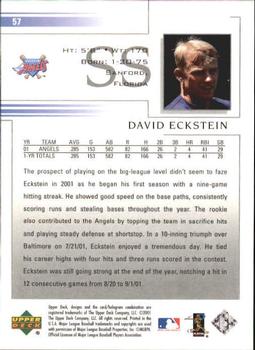 2002 Upper Deck #57 David Eckstein Back