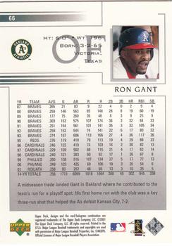 2002 Upper Deck #66 Ron Gant Back