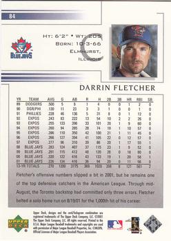 2002 Upper Deck #84 Darrin Fletcher Back