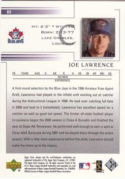 2002 Upper Deck #89 Joe Lawrence Back