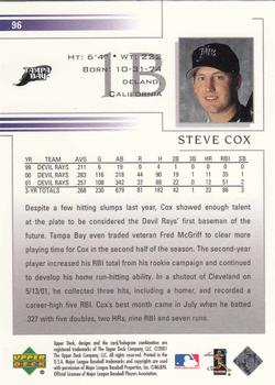 2002 Upper Deck #96 Steve Cox Back
