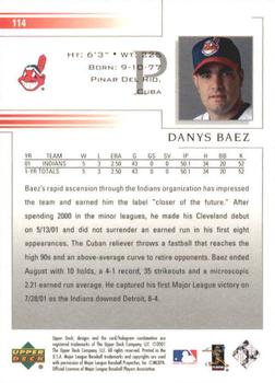 2002 Upper Deck #114 Danys Baez Back
