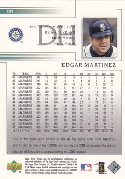 2002 Upper Deck #121 Edgar Martinez Back