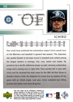2002 Upper Deck #123 Ichiro Back
