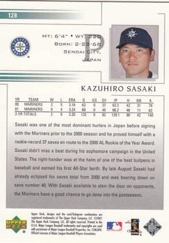 2002 Upper Deck #128 Kazuhiro Sasaki Back