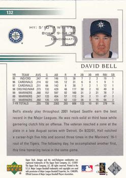 2002 Upper Deck #132 David Bell Back