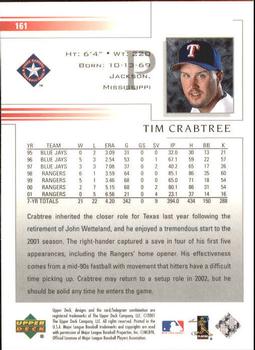 2002 Upper Deck #161 Tim Crabtree Back