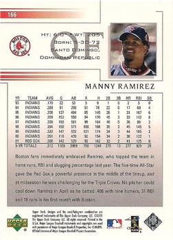 2002 Upper Deck #166 Manny Ramirez Back