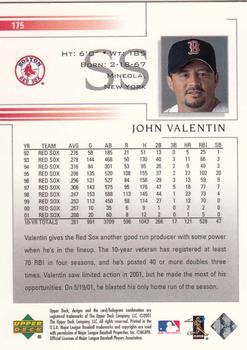2002 Upper Deck #175 John Valentin Back