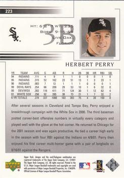 2002 Upper Deck #223 Herbert Perry Back