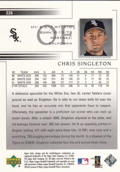 2002 Upper Deck #226 Chris Singleton Back