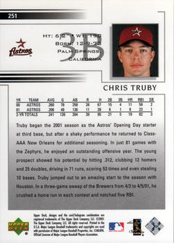 2002 Upper Deck #251 Chris Truby Back