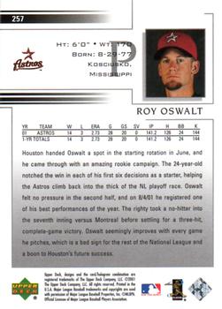 2002 Upper Deck #257 Roy Oswalt Back