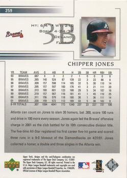 2002 Upper Deck #259 Chipper Jones Back