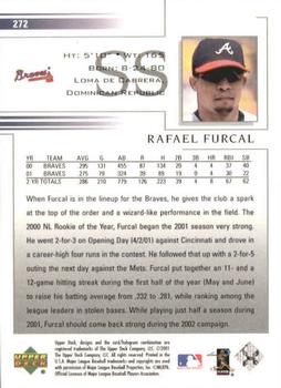 2002 Upper Deck #272 Rafael Furcal Back