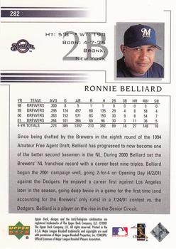 2002 Upper Deck #282 Ronnie Belliard Back