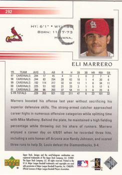 2002 Upper Deck #292 Eli Marrero Back