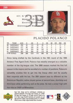 2002 Upper Deck #299 Placido Polanco Back