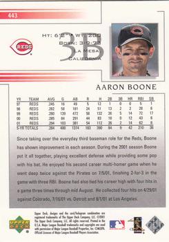 2002 Upper Deck #443 Aaron Boone Back