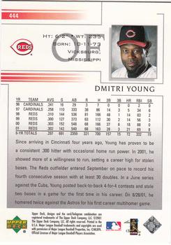 2002 Upper Deck #444 Dmitri Young Back