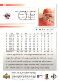 2002 Upper Deck #551 Tim Salmon Back