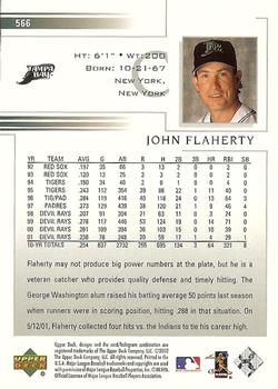 2002 Upper Deck #566 John Flaherty Back