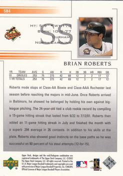 2002 Upper Deck #584 Brian Roberts Back