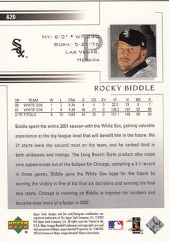 2002 Upper Deck #620 Rocky Biddle Back