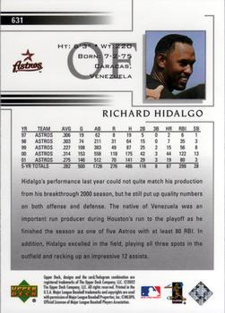2002 Upper Deck #631 Richard Hidalgo Back