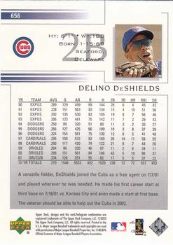 2002 Upper Deck #656 Delino DeShields Back