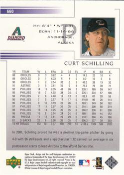 2002 Upper Deck #660 Curt Schilling Back