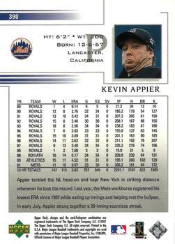 2002 Upper Deck #390 Kevin Appier Back