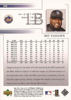 2002 Upper Deck #690 Mo Vaughn Back