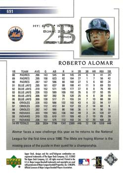 2002 Upper Deck #691 Roberto Alomar Back