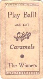 1909 Nadja Caramels E92 #NNO Ty Cobb Back