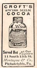 1909 Croft's Cocoa E92 #NNO Dots Miller Back