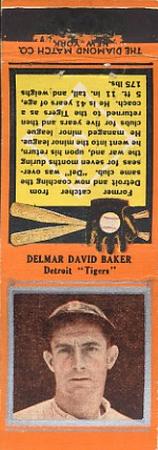 1934 Diamond Matchbooks (U1) #NNO Delmar David Baker Front