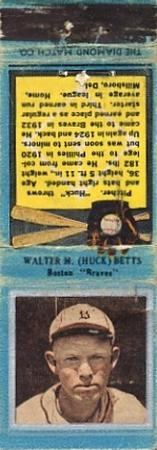 1934 Diamond Matchbooks (U1) #NNO Walter M. 