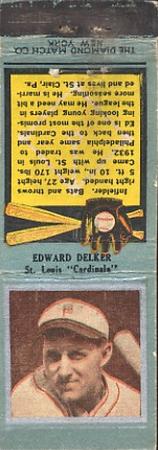 1934 Diamond Matchbooks (U1) #NNO Edward Delker Front