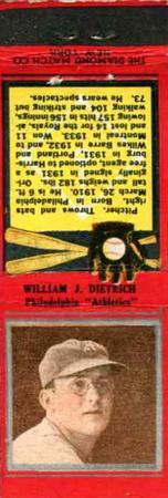 1934 Diamond Matchbooks (U1) #NNO William J. Dietrich Front