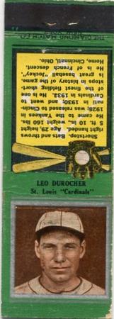 1934 Diamond Matchbooks (U1) #NNO Leo Durocher Front