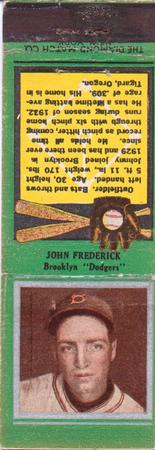 1934 Diamond Matchbooks (U1) #NNO John Frederick Front