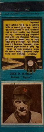 1934 Diamond Matchbooks (U1) #NNO Luke D. Hamlin Front