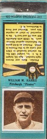 1934 Diamond Matchbooks (U1) #NNO William M. Harris Front