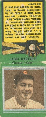 1934 Diamond Matchbooks (U1) #NNO Gabby Hartnett Front